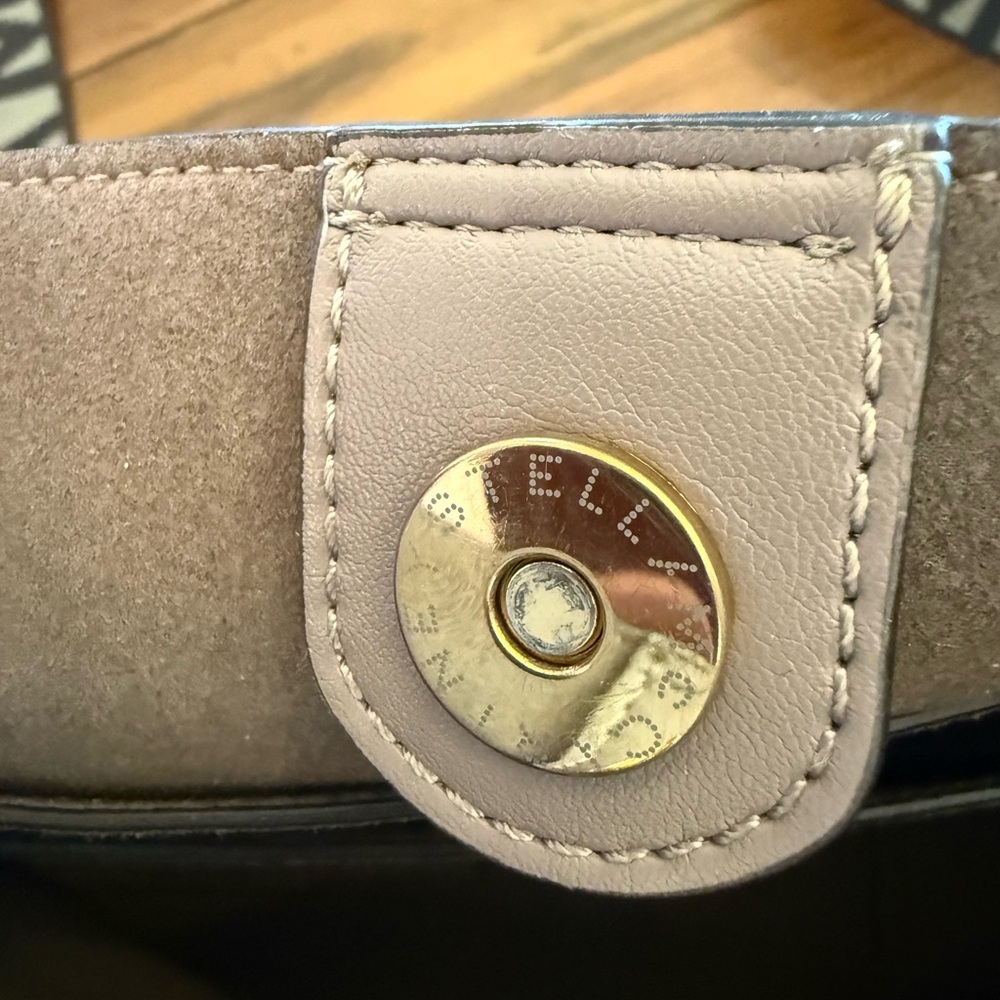 Stella McCartney Beige Shoulder Bag with Black Strap - Picture 12 of 14